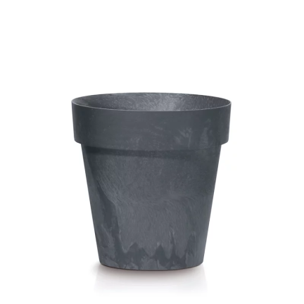 DCUB140E-S433 květináč, dekorativní květináč, obal s efektem betonu, šedý, plastový, 1,2 l