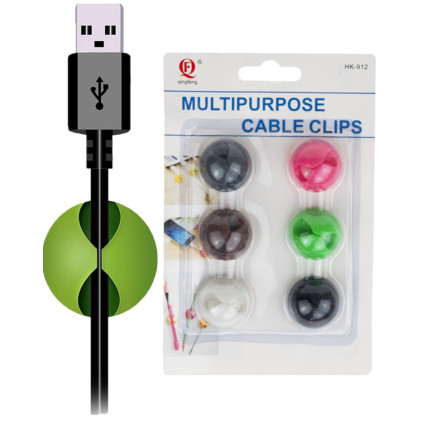 TV87 6x organizér kabelů Cable Drop, držák S