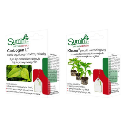 SUM34 Klozer & Carbogen L, ekologický přípravek Sumin proti škůdcům, dvojbalení, sada pro pěstování 2 × 20 ml