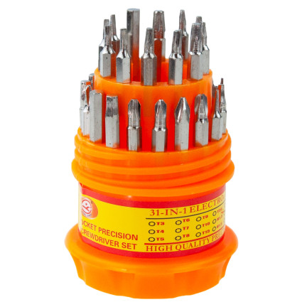 BT14 multifunkční šroubovák, přesné šroubováky 31 v 1, torx, imbus, křížový šroubovák, bity