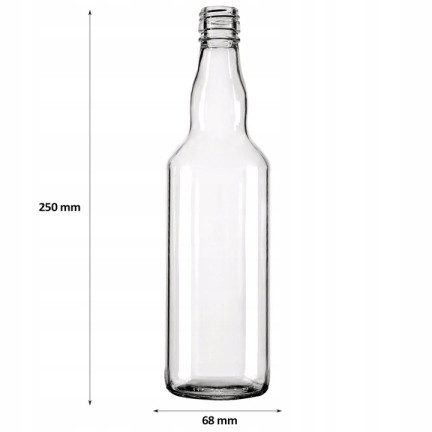 PAC5001/2 láhev láhve z obchodu s alkoholem Monopol 500 ml 0,5 l na domácí pálenku, vodku, džus, likér