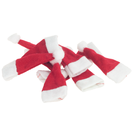 C47418 čepice Santa Clause, 10 ks, obal na příbory a láhev