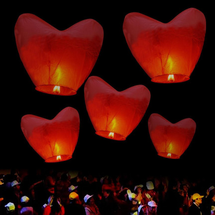 DD19 lampion štěstí, lampiony, létající srdce, svatba