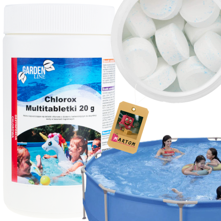 CHEM9358 CHLOROX MULTITABLET CHLOROVÉ TABLETY BAZÉNOVÁ CHEMIE 1KG