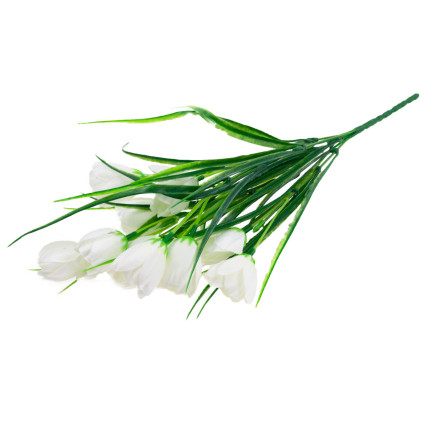 CV07855-1 tulipány kytice tulipánů umělé květiny bílé v kytici tulipánů dekorace
