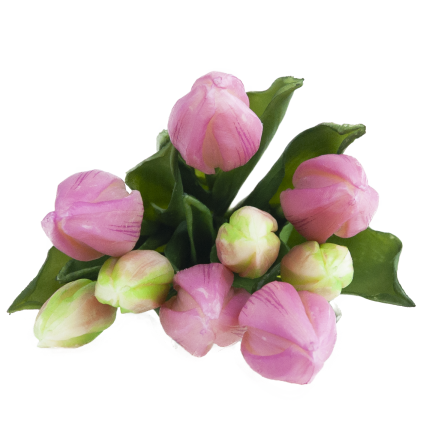 CV08289-3 GUMOVÝ TULIPÁN KRÁSNÁ KYTICE REALISTICKÁ JARNÍ VELIKONOCE