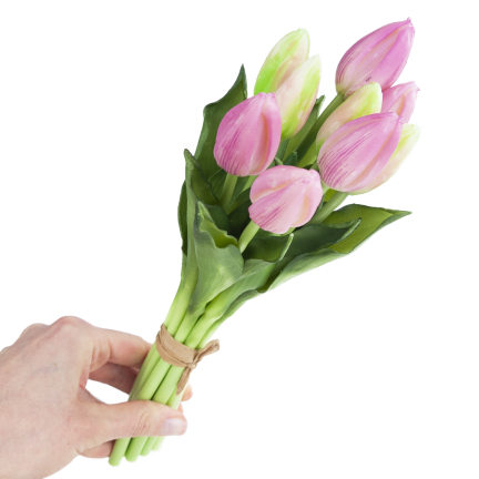 CV08289-3 GUMOVÝ TULIPÁN KRÁSNÁ KYTICE REALISTICKÁ JARNÍ VELIKONOCE