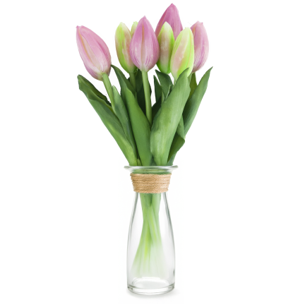 CV08289-3 GUMOVÝ TULIPÁN KRÁSNÁ KYTICE REALISTICKÁ JARNÍ VELIKONOCE