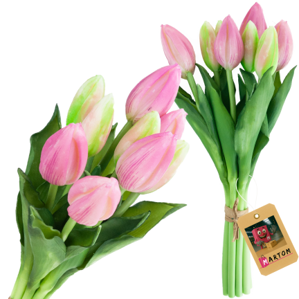 CV08289-3 GUMOVÝ TULIPÁN KRÁSNÁ KYTICE REALISTICKÁ JARNÍ VELIKONOCE