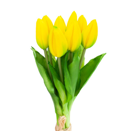 CV08289-4 kytice tulipánů z gumy, květiny jako živé, luxusní, 9 ks