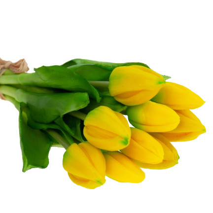 CV08289-4 kytice tulipánů z gumy, květiny jako živé, luxusní, 9 ks
