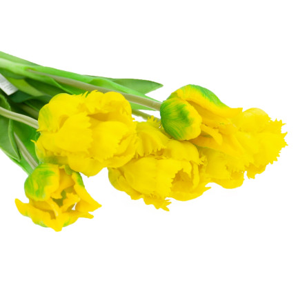 CV13899-3 tulipány, kytice tulipánů, papouščí tulipány, umělé květiny s gumovým povrchem, 5 ks, vypadají jako živé