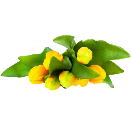 CV18674-8 tulipány, kytice tulipánů, gumové, jako živé, silikonové, oranžové