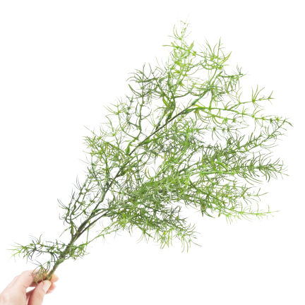 Dekorativní větvička asparagus, umělé květiny, doplněk do kytic, 80 cm