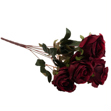 CV23816-6 kytice 7 červených růží, hustá jako živá