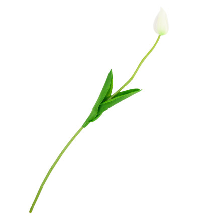 CV26799-1 umělý pogumovaný tulipán, bílý, krásný jako živý, pěnové tulipány, dekorace