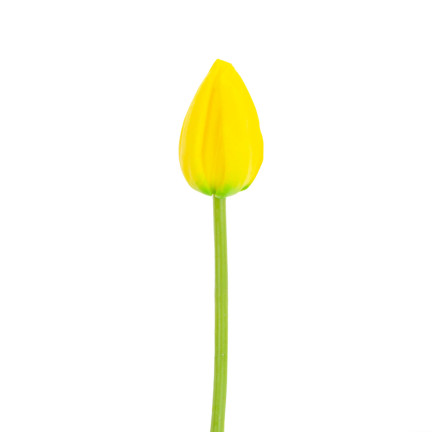 CV26799-4 umělý pogumovaný tulipán, žlutý, krásný jako živý, pěnové tulipány, dekorace