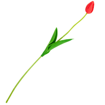 CV26799-7 umělý tulipán s gumovým povrchem, červený, krásný jako živý, pěnové tulipány, dekorace