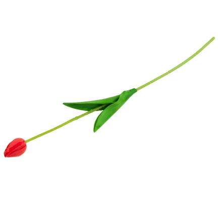 CV26799-7 umělý tulipán s gumovým povrchem, červený, krásný jako živý, pěnové tulipány, dekorace