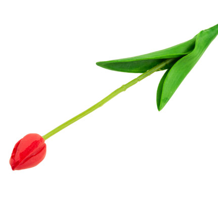 CV26799-7 umělý tulipán s gumovým povrchem, červený, krásný jako živý, pěnové tulipány, dekorace