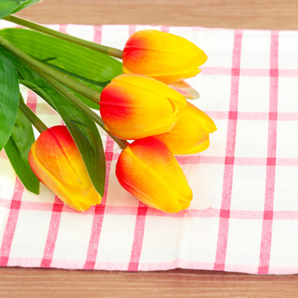 CV26805-7 tulipán, kytice tulipánů, 5 ks, umělé květiny, tulipány v kytici, z pěnové hmoty