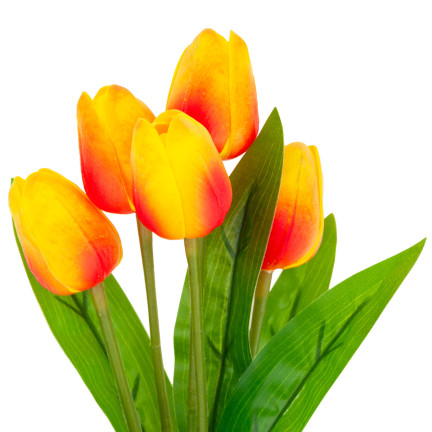 CV26805-7 tulipán, kytice tulipánů, 5 ks, umělé květiny, tulipány v kytici, z pěnové hmoty