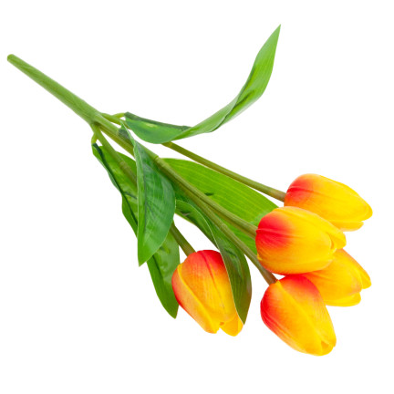 CV26805-7 tulipán, kytice tulipánů, 5 ks, umělé květiny, tulipány v kytici, z pěnové hmoty