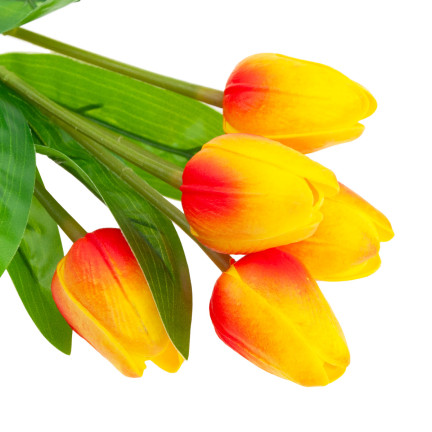 CV26805-7 tulipán, kytice tulipánů, 5 ks, umělé květiny, tulipány v kytici, z pěnové hmoty