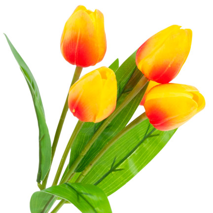 CV26805-7 tulipán, kytice tulipánů, 5 ks, umělé květiny, tulipány v kytici, z pěnové hmoty
