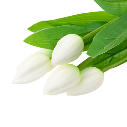 CV26806-1 tulipán, kytice tulipánů, bílé, krásné jako živé, umělé pěnové tulipány