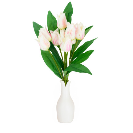 CV26811-2 velký kytice tulipánů X9 růžové umělé květiny tulipány v kytici