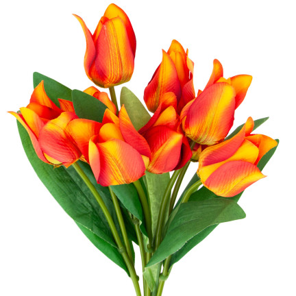 CV26811-4 velký kytice tulipánů X9 umělé květiny tulipány v kytici ze silikonu