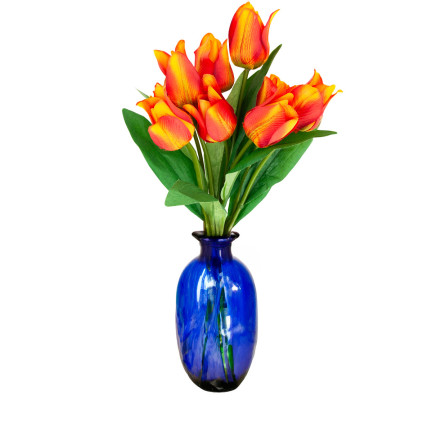 CV26811-4 velký kytice tulipánů X9 umělé květiny tulipány v kytici ze silikonu