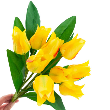 CV26811-8 velký kytice tulipánů X9 umělé květiny tulipány v kytici ze silikonu