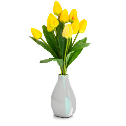 CV26813-2 velký kytice tulipánů X9 umělé květiny tulipány v kytici žluté