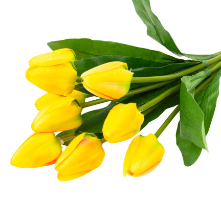 CV26813-2 velký kytice tulipánů X9 umělé květiny tulipány v kytici žluté