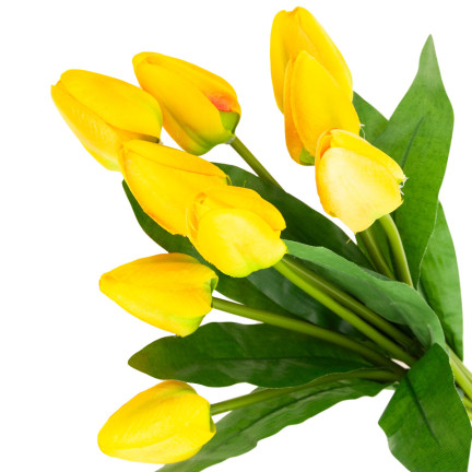 CV26813-2 velký kytice tulipánů X9 umělé květiny tulipány v kytici žluté