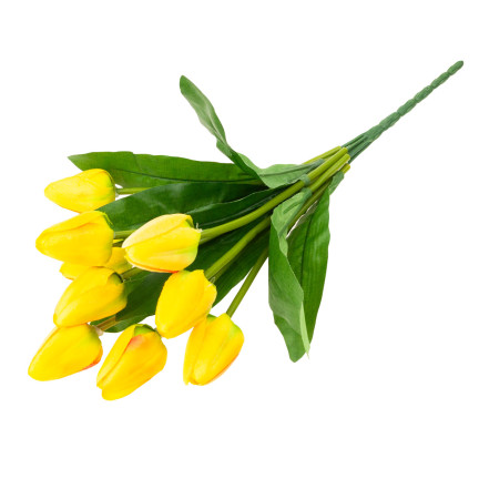 CV26813-2 velký kytice tulipánů X9 umělé květiny tulipány v kytici žluté