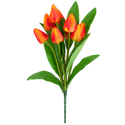 CV26813-3 tulipán, kytice tulipánů, krásná jako živé tulipány, oranžové květy, X9