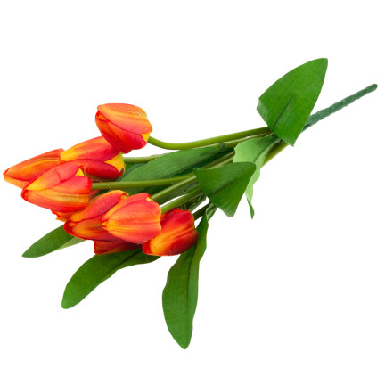 CV26813-3 tulipán, kytice tulipánů, krásná jako živé tulipány, oranžové květy, X9