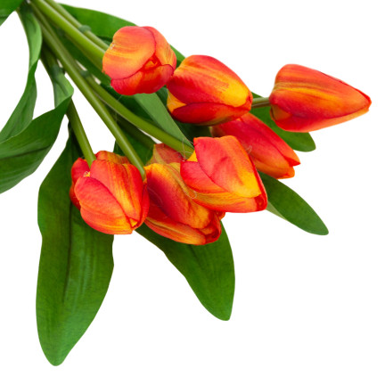 CV26813-3 tulipán, kytice tulipánů, krásná jako živé tulipány, oranžové květy, X9