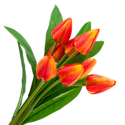 CV26813-3 tulipán, kytice tulipánů, krásná jako živé tulipány, oranžové květy, X9