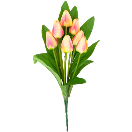 CV26813-4 tulipán, velká kytice tulipánů X9, umělé květiny, tulipány v kytici, růžové