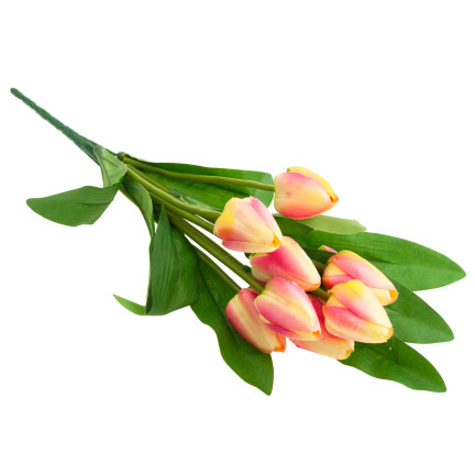 CV26813-4 tulipán, velká kytice tulipánů X9, umělé květiny, tulipány v kytici, růžové