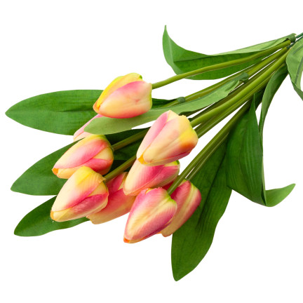 CV26813-4 tulipán, velká kytice tulipánů X9, umělé květiny, tulipány v kytici, růžové