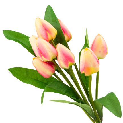 CV26813-4 tulipán, velká kytice tulipánů X9, umělé květiny, tulipány v kytici, růžové