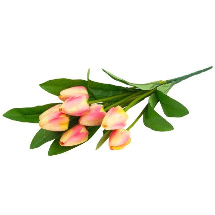 CV26813-4 tulipán, velká kytice tulipánů X9, umělé květiny, tulipány v kytici, růžové