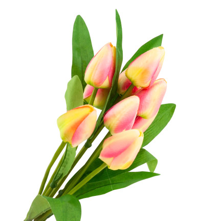 CV26813-4 tulipán, velká kytice tulipánů X9, umělé květiny, tulipány v kytici, růžové