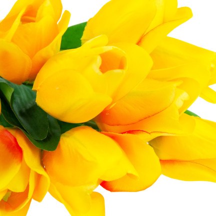 CV26815-2 velký kytice tulipánů X9 žluté umělé tulipány v kytici