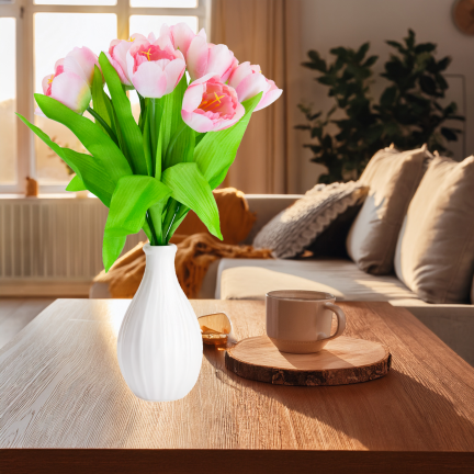 CV27020-5 kytice tulipánů, krásné jako živé, 9 kusů, růžové
